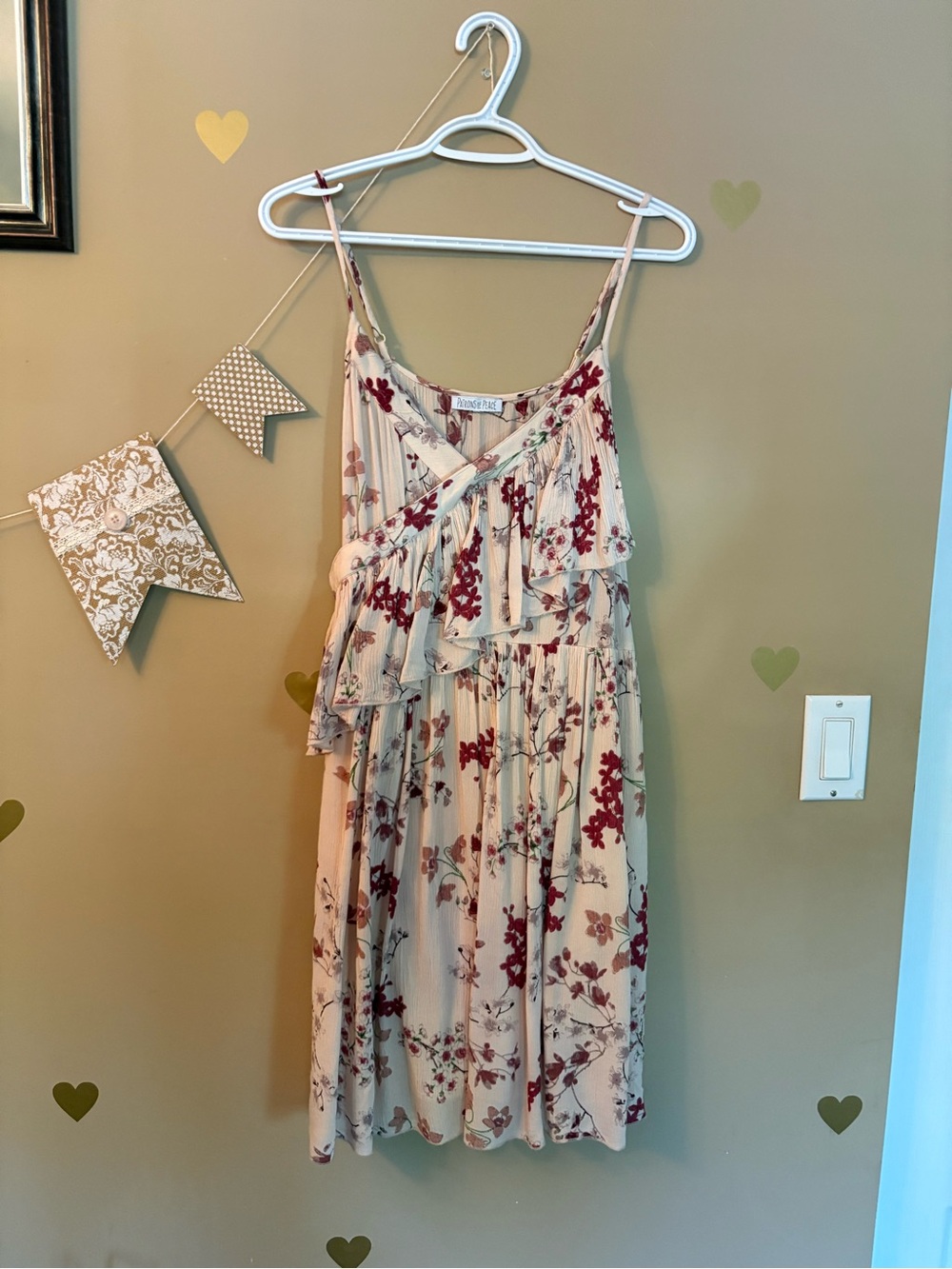 Patrons of Peace Boho Floral Asymmetrical Ruffle Top Dress - Picture 2 of 12